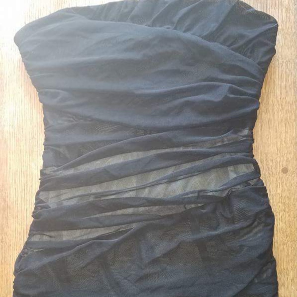 Strapless sheer dress